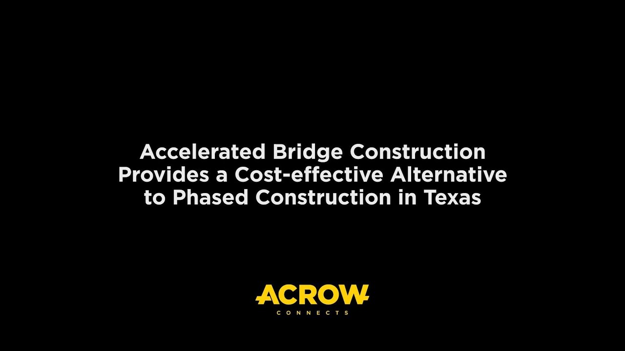 Accelerated Bridge Construction as an alternative for phased construction in Texas