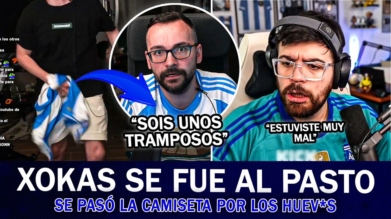 EL XOKAS SE PAS&Oacute; LA CAMISETA ARGENTINA POR LOS HUEV*S y LA COBRA NO LO BANC&Oacute;