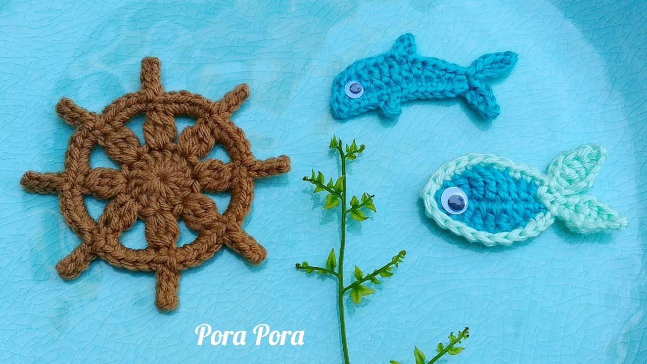 Crochet Ship Wheel Applique I Easy Summer Crochet Projects I Crochet Nautical