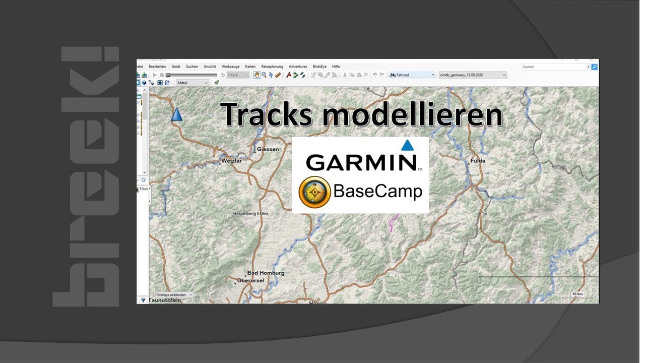 Garmin Basecamp Tracks modellieren