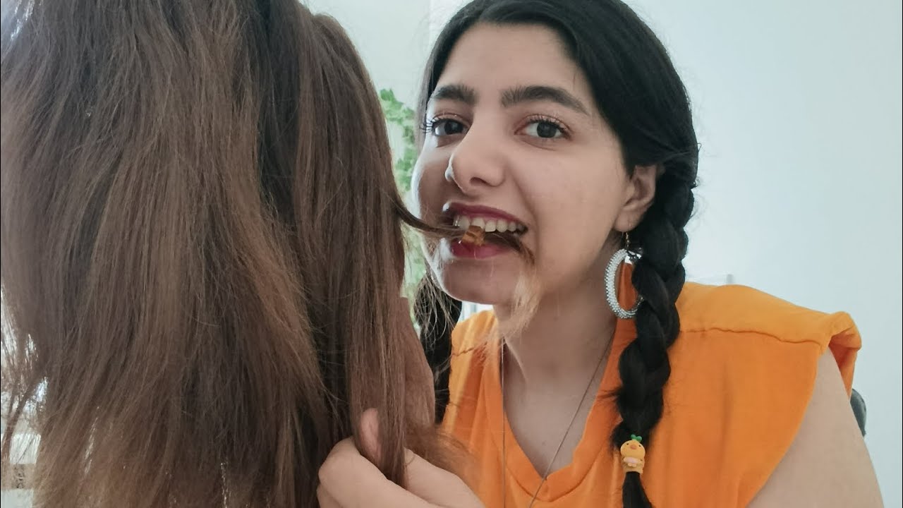 ASMR roleplay | eating lice off of your hair