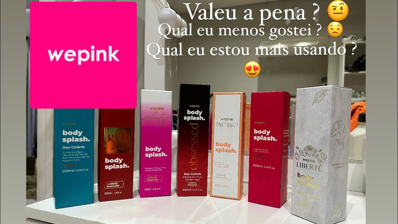Resenha dos body splash da wepink