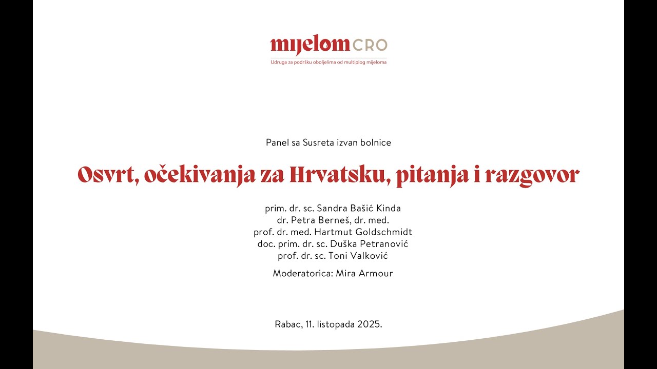 Panel hematologa o novostima u liječenju multiplog mijeloma, uz pitanja sudionika