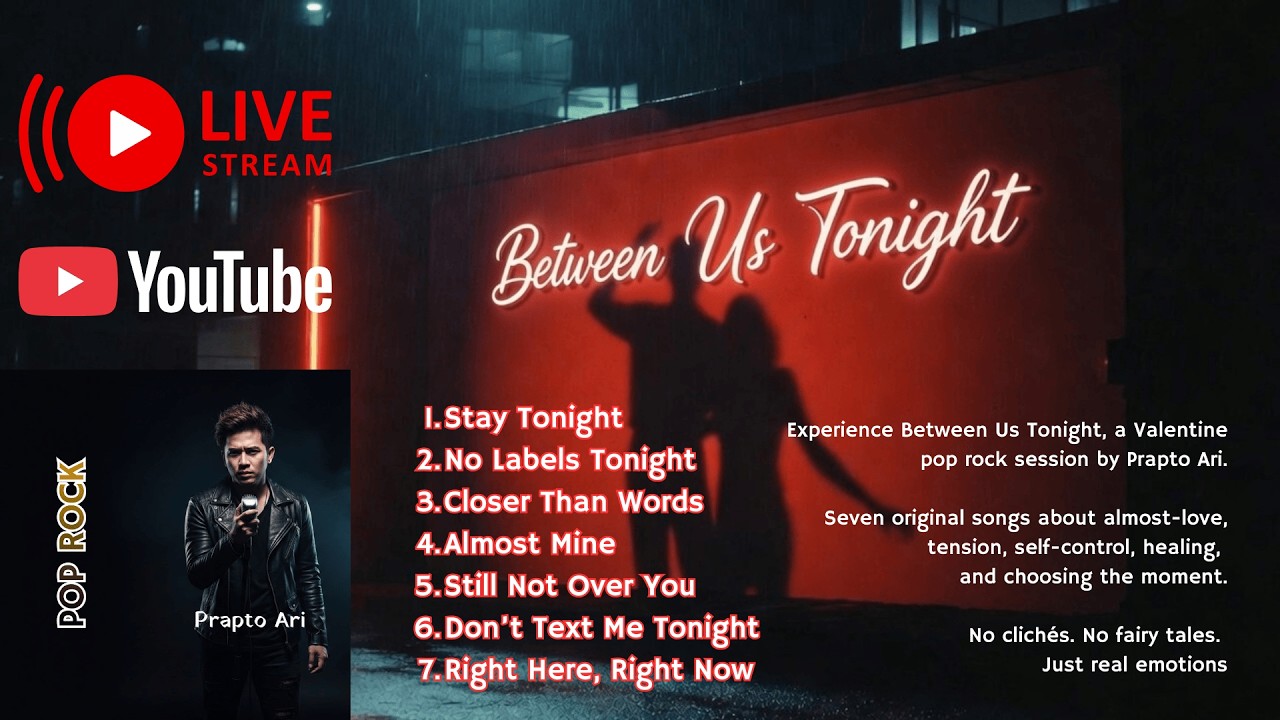 Between Us Tonight – Valentine Pop Rock Session (7 Songs) | Prapto Ari