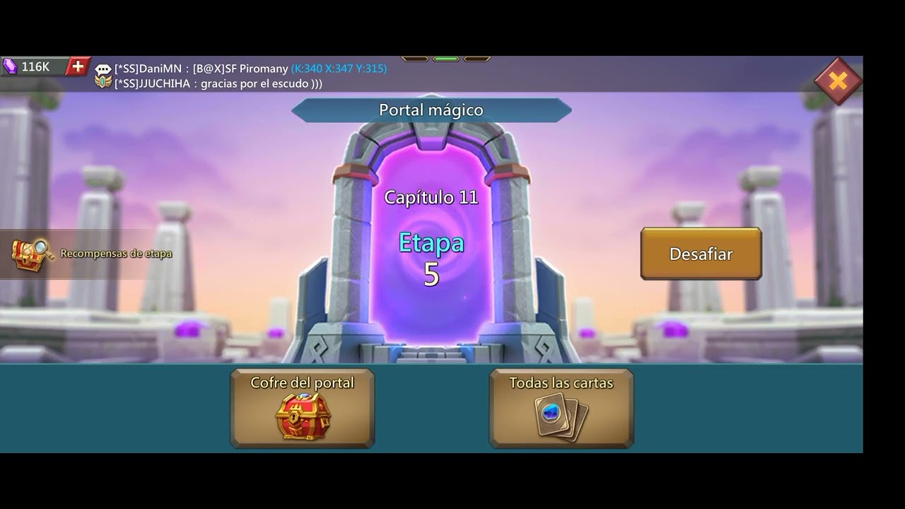 portal mágico capitulo 11 etapa 4 Lords Mobile