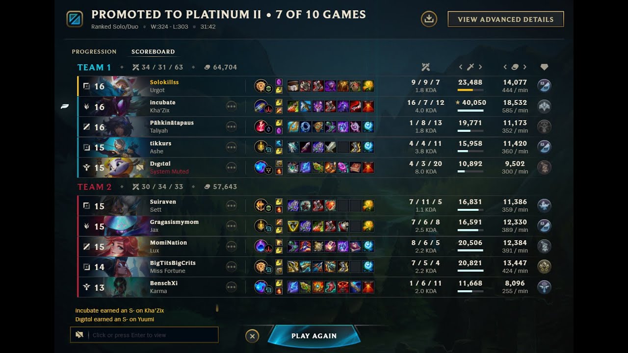 Season 13 7th Game! Urgot Vs Sett. getting carried again (no talking) 6/1