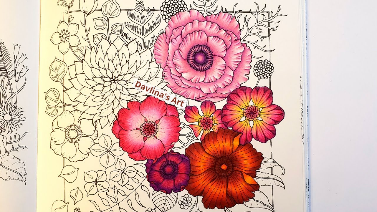 Coloring FLOWERS🌸🌷 - Part 1 | WORLD OF FLOWERS by Johanna Basford