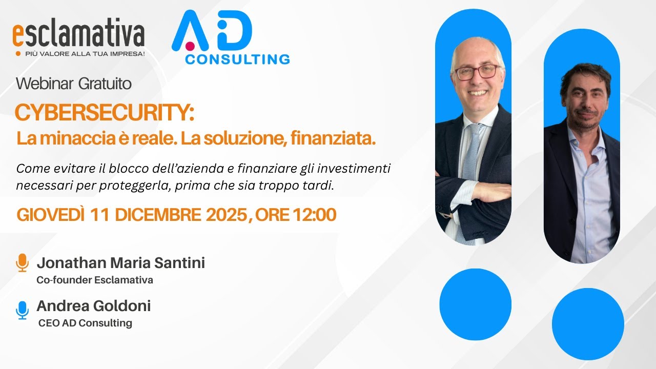 Cybersecurity: La minaccia è reale, La soluzione, finanziata.