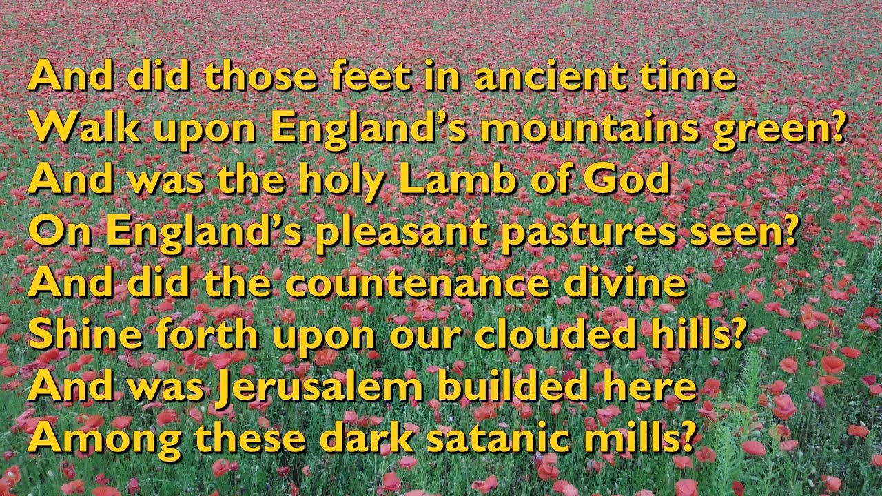 Jerusalem (And Did Those Feet) (Tune: Jerusalem - 2vv) [with lyrics for congregations]