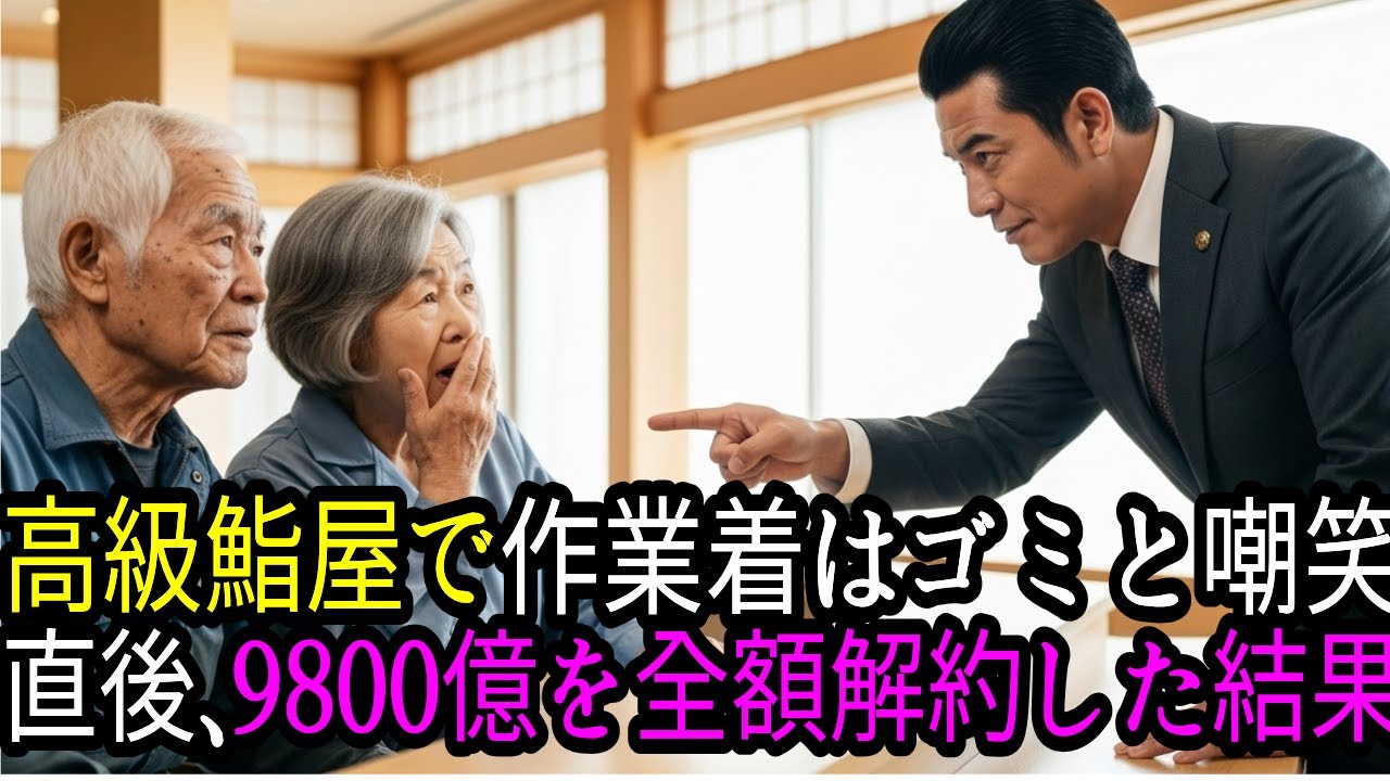 高級店で「ゴミ扱い」された作業着の老夫婦、直後に放った一言で傲慢な男たちの末路が一変【感動する話】【朗読】