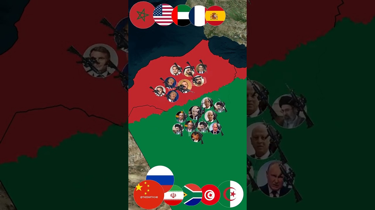 🇲🇦 Morocco vs 🇩🇿 Algeria: Which Countries Would Likely Support Each Side? | #usa #morocco #shorts