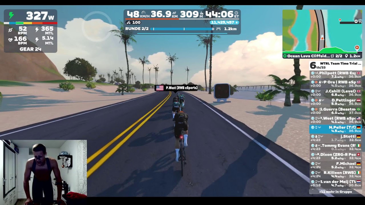 Zwift 
WTRL Team Time Trial - Zone 22 Ocean Lava Cliffside Loop Watopia with Dainsleif Blitz