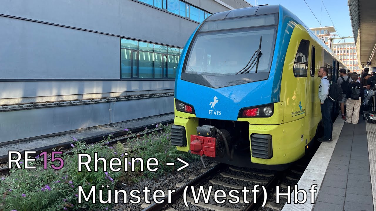 Die Mitfahrt mit dem RE15 von Rheine bis M&uuml;nster (Westf) Hbf