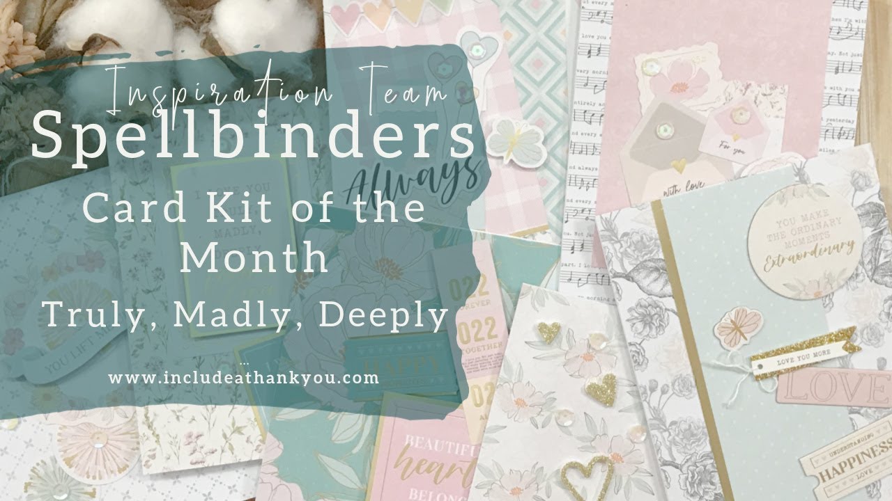 9 Cards - 1 Kit + Reveal | Spellbinders Card Kit of the Month | January 2022 | Truly, Madly, Deeply!