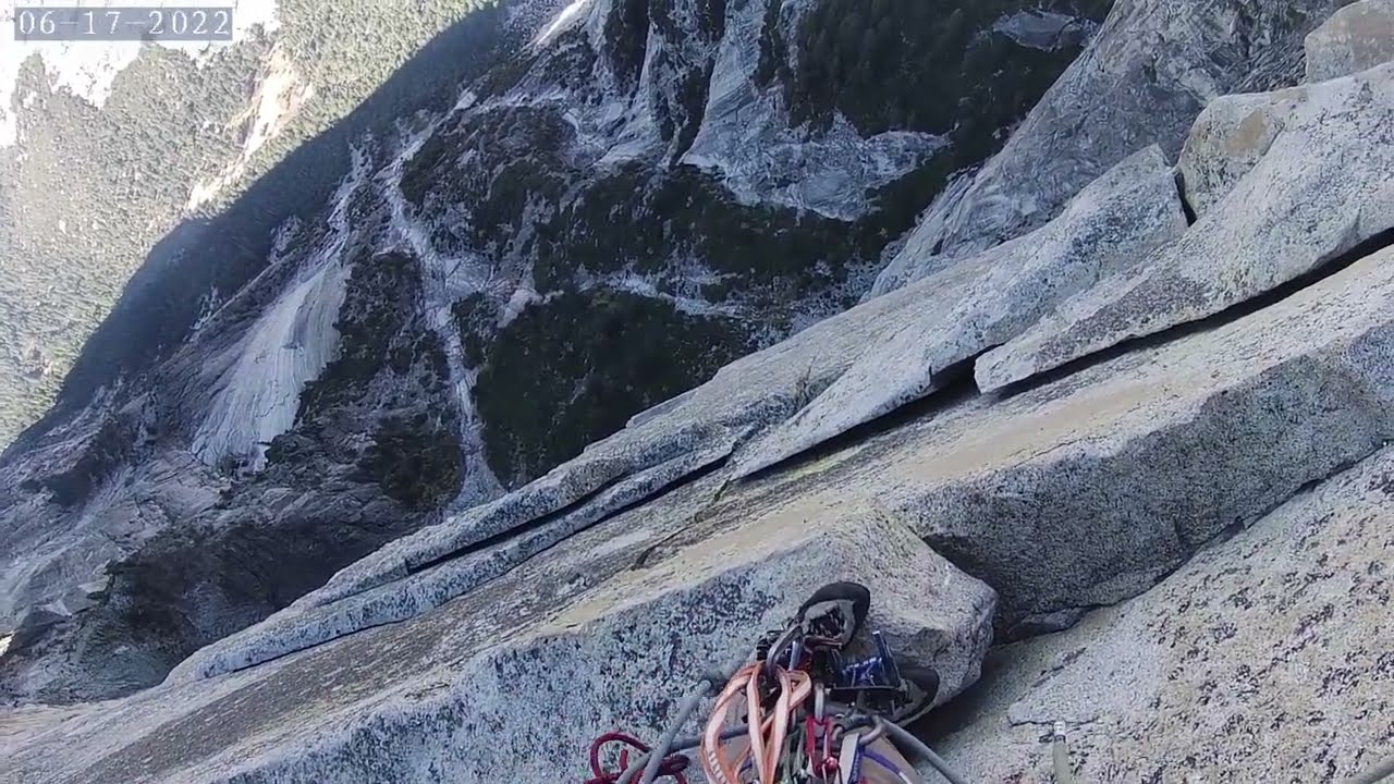 Half Dome Regular Northwest Face - Aid Climbing - Pitch 21 (Thank God Ledge)