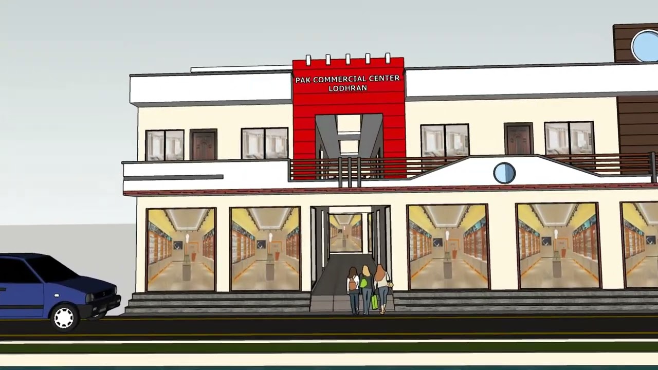 Plaza Design, Commercial Market Animation, 3d Design.