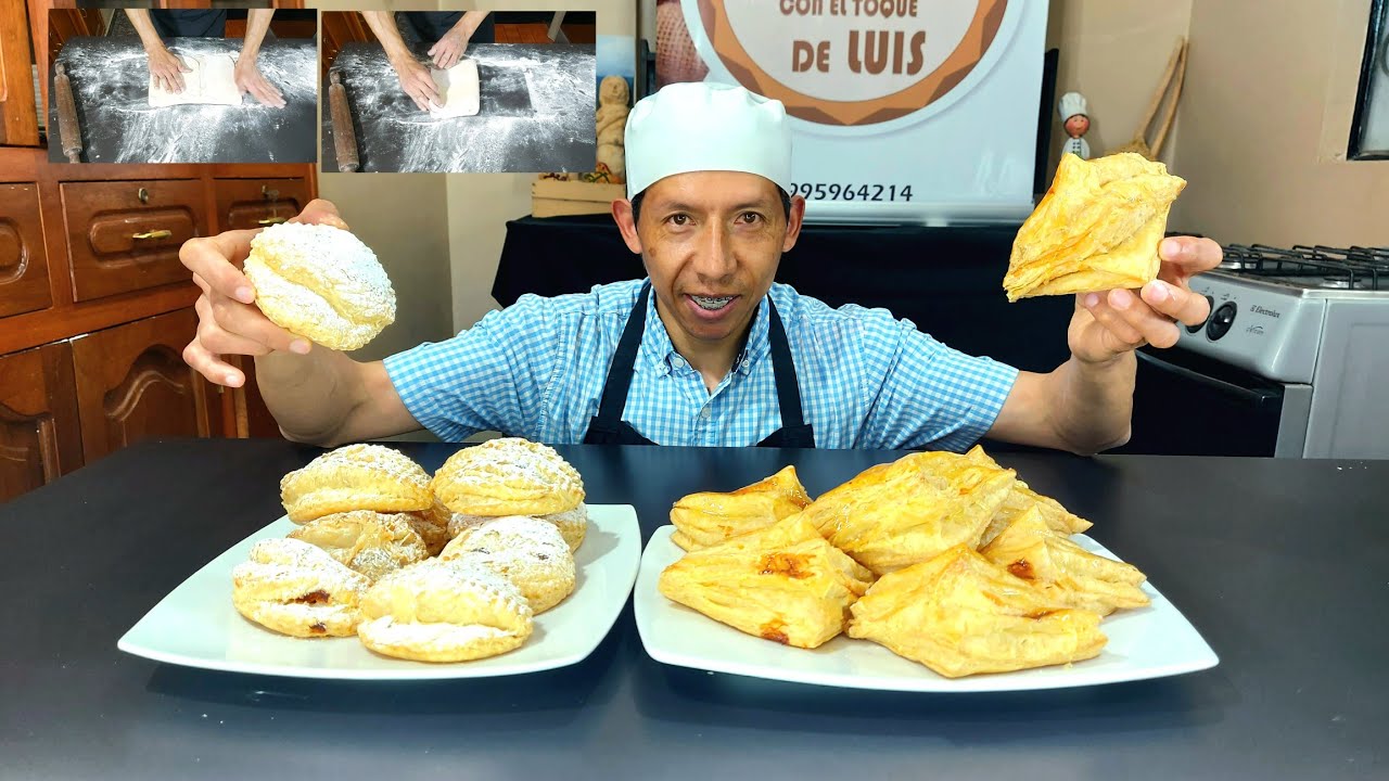 Masa fácil de Hojaldre para elaborar Hojaldres de Piña y de Manjar (con el toque de Luis) Ecuador