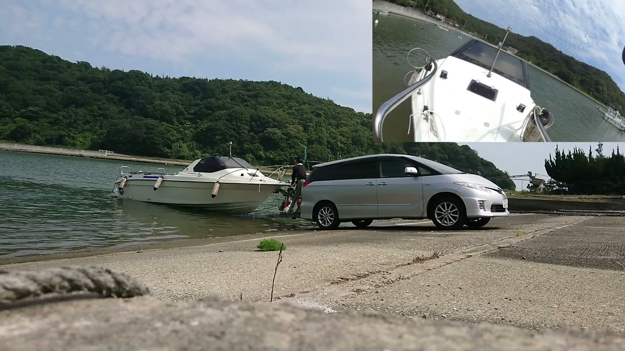トレーラブルボートのランチング