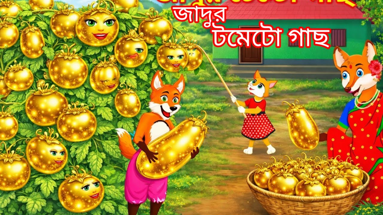জাদুর টমেটো গাছ। Fox Cartoon। Rupkothar Golpo। Bangla Cartoon। Cartoon On।