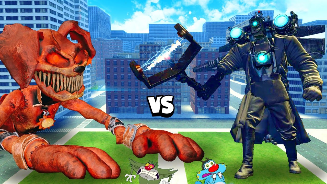 Nightmare DogDay Vs All Super Upgraded Titans Fight In Garry's Mod With Oggy And Jack