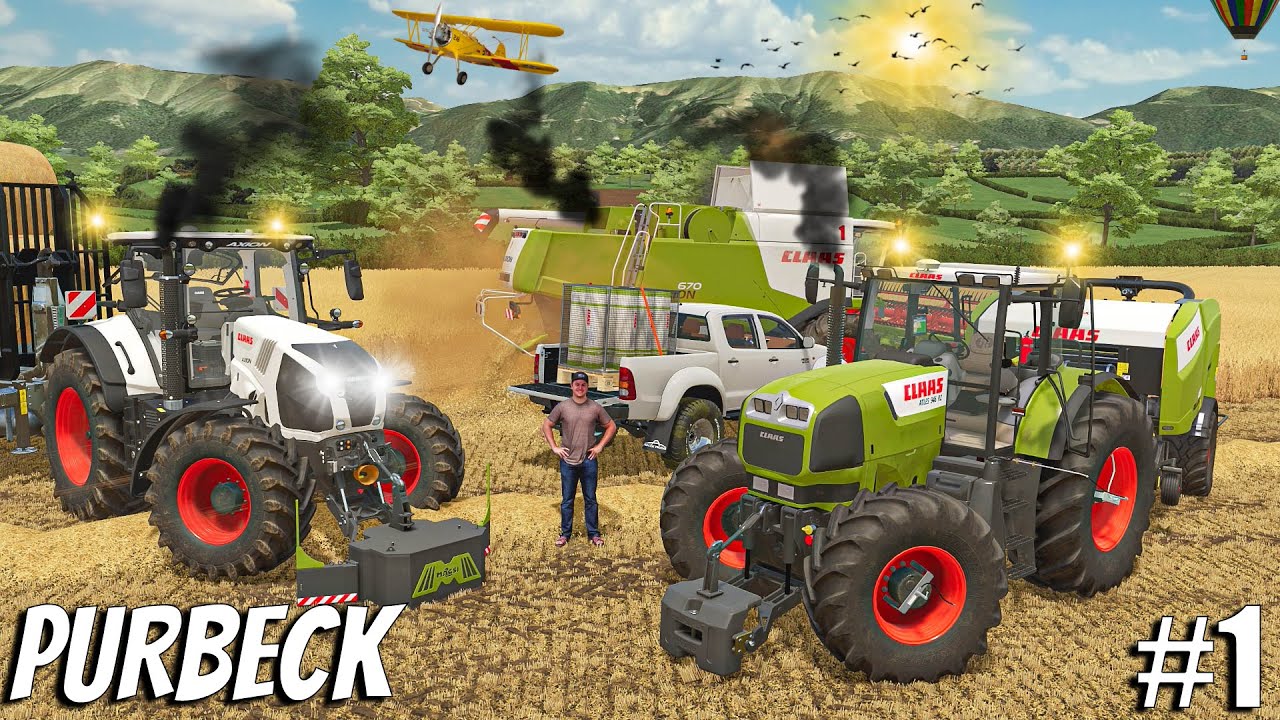New UK FARM with CLAAS Equipment | Animals in Purbeck Valley | Farming Simulator 22 | Episode 1