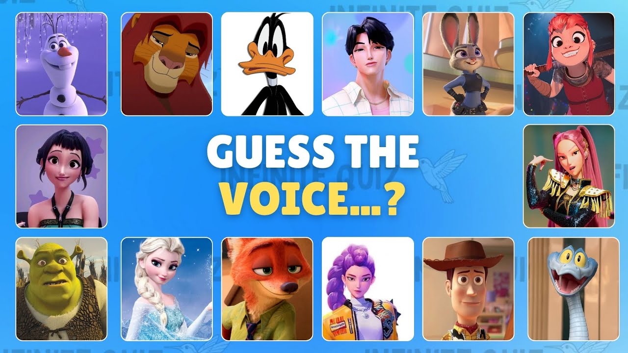 Guess the Movie Character by Voice & Song | Disney & Cartoon edition