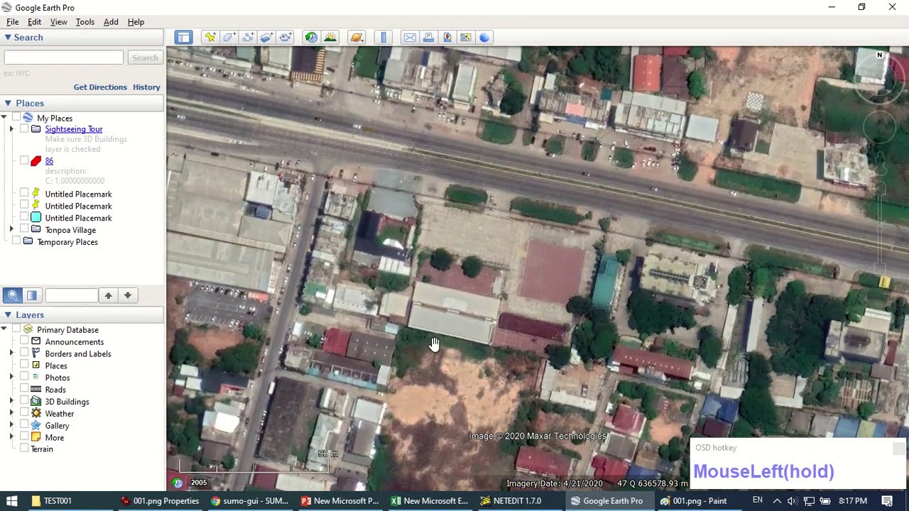 Import a background image and set scale in NETEDIT : SUMO
