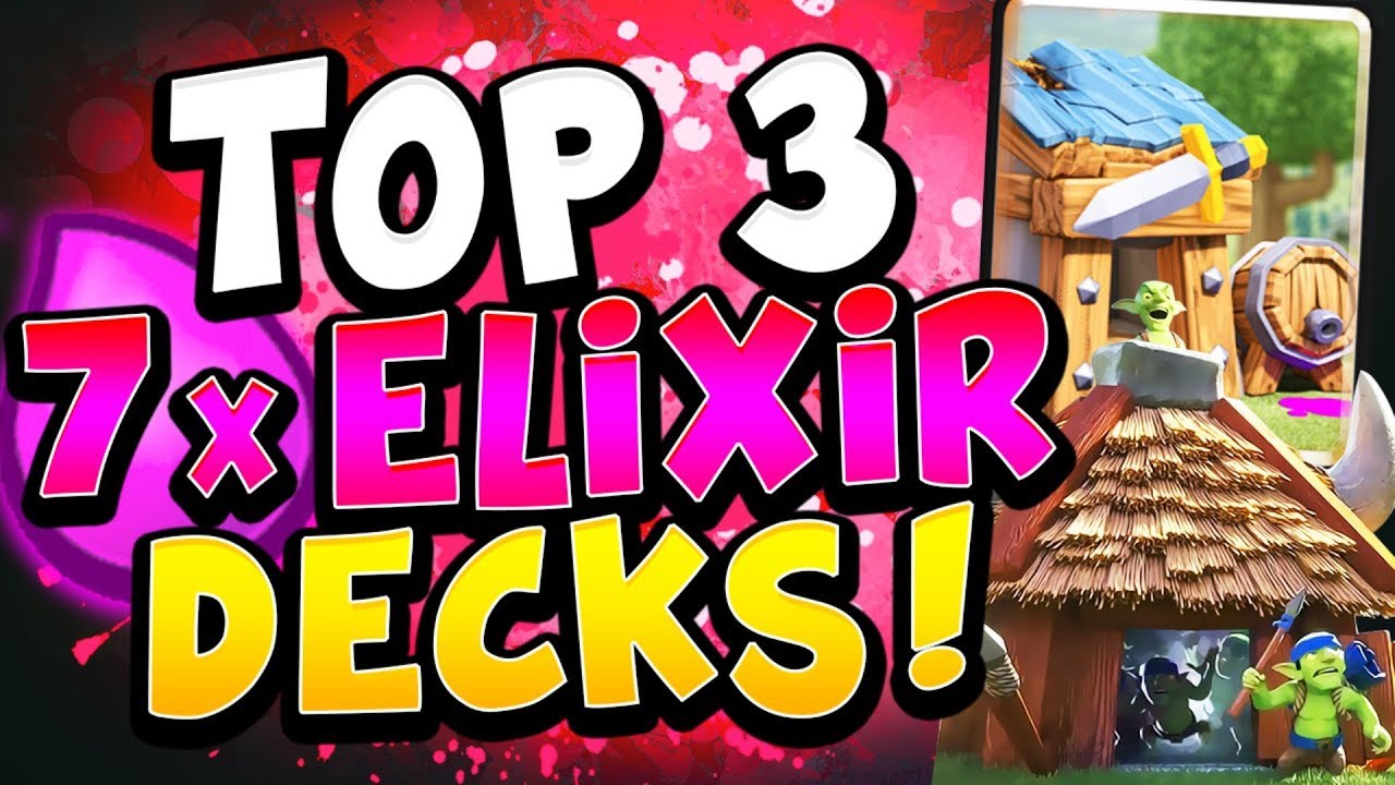 TOP 3 DECKS for INFINITE ELIXIR CHALLENGE! - CLASH ROYALE