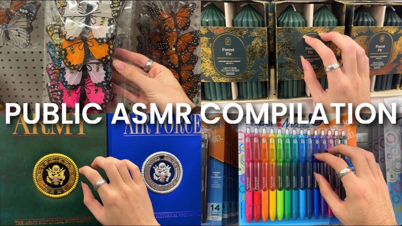 1+ HOUR of PUBLIC ASMR 🧃 (6 Different Locations) - lofi