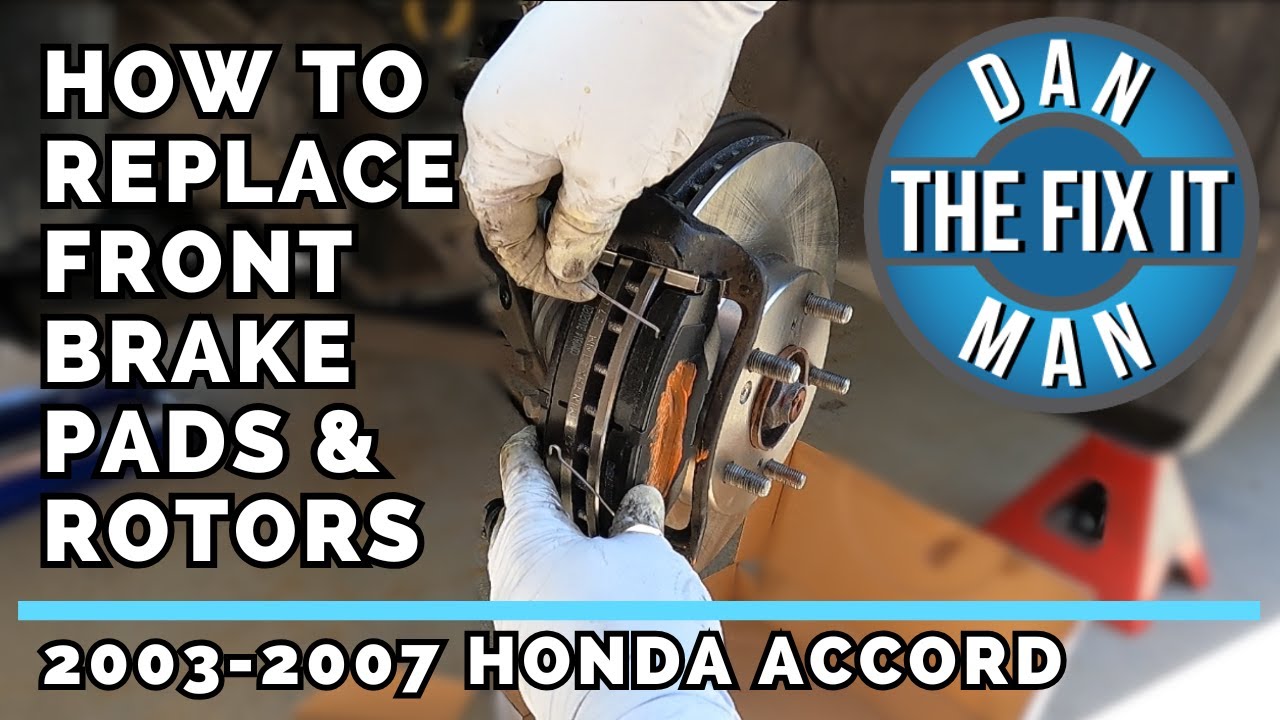 2003 - 2007 Honda Accord 4 Cyl Front Brake Pads & Rotors with Torque Specs - EASY DIY How To Replace