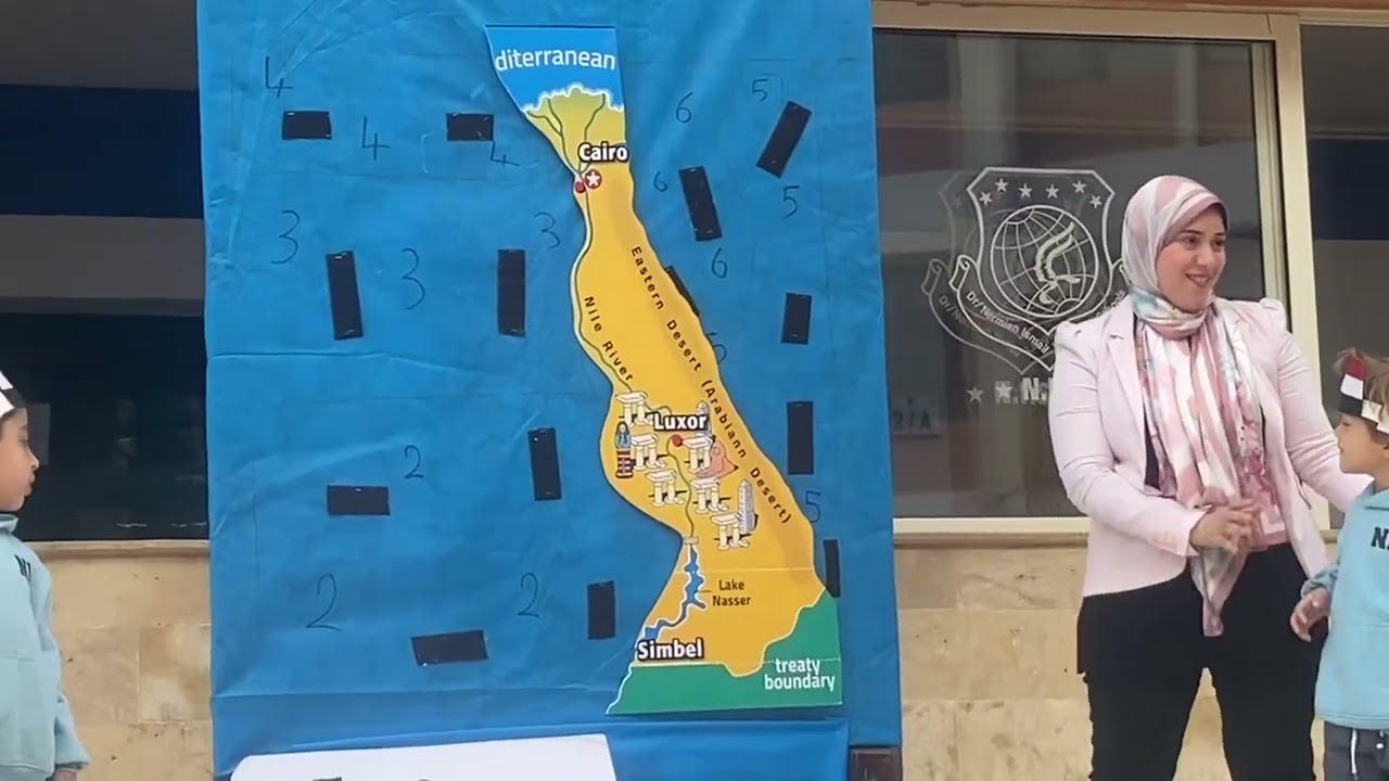 The map of Egypt for kids - kg1 class Smurfs broadcast - NIS nasr city campus 2023-2024 -
