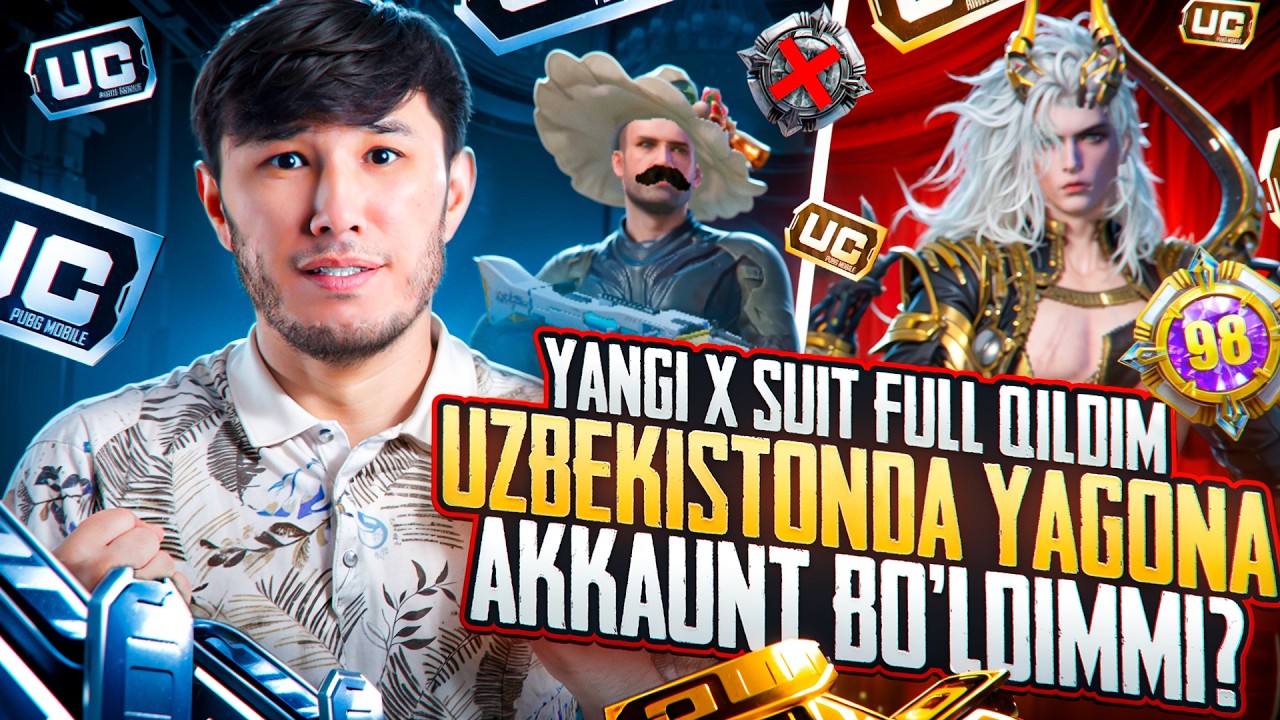 105.000UC YANGI X-SUIT FULL QILDIM 😱 UZBEKISTON YAGONA AKKAUNT BO'LDIMMI?🤔