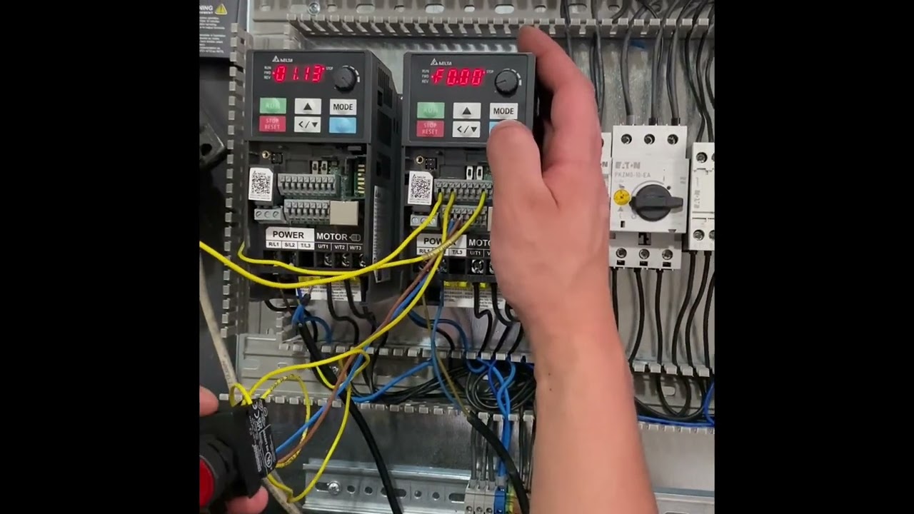 Delta vfd-me300 serisi sürücüyü start stop çalıştırma