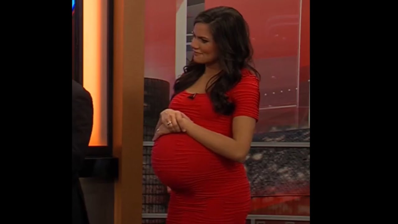 Pregnant Twinner News Presenter (HUGE BELLY)