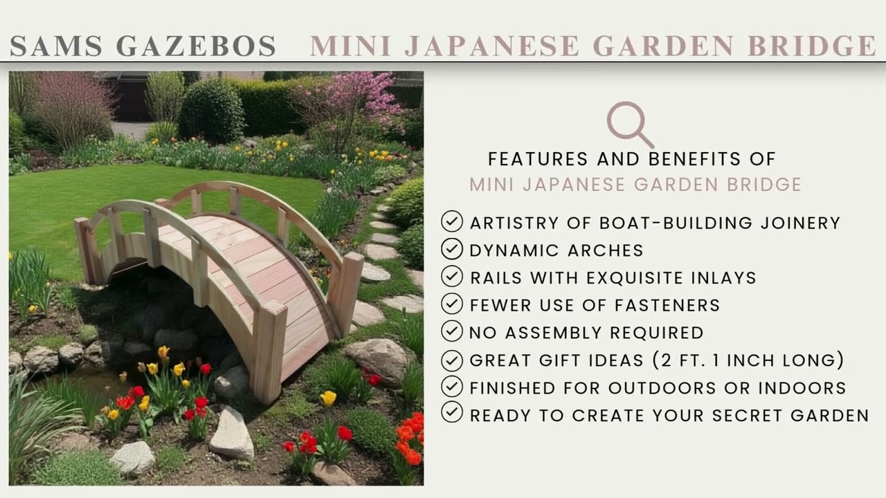 Miniature Japanese Garden Bridge are for Sale by Samsgazebos