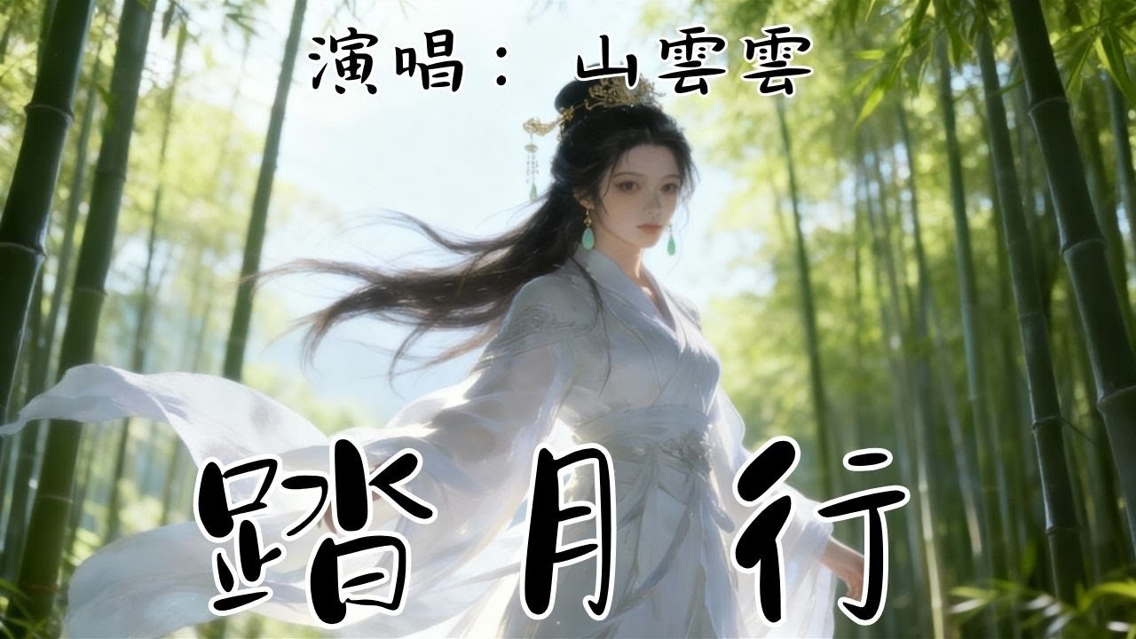 踏月行 - 山雲雲『世人笑我癡癡 笑我 不識人間 我謂心有丘野 何須 他人來相證』【動態歌詞MV】抖音歌曲2026