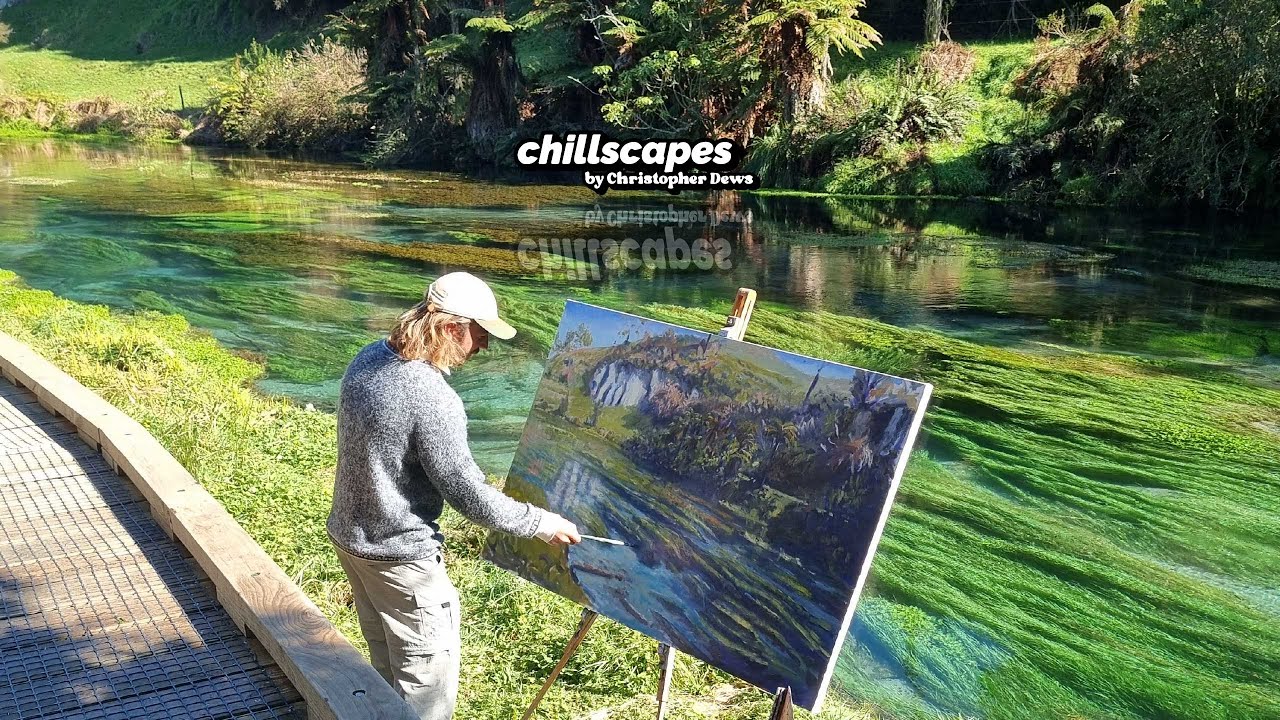 Large Plein Air Painting, Blue Springs Te Waihau, New Zealand | Chillscapes ep17