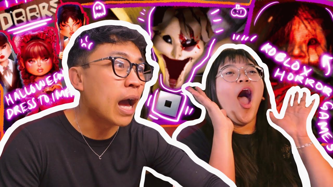 PLAYING ROBLOX HORROR GAMES + HALLOWEEN DRESS TO IMPRESS
