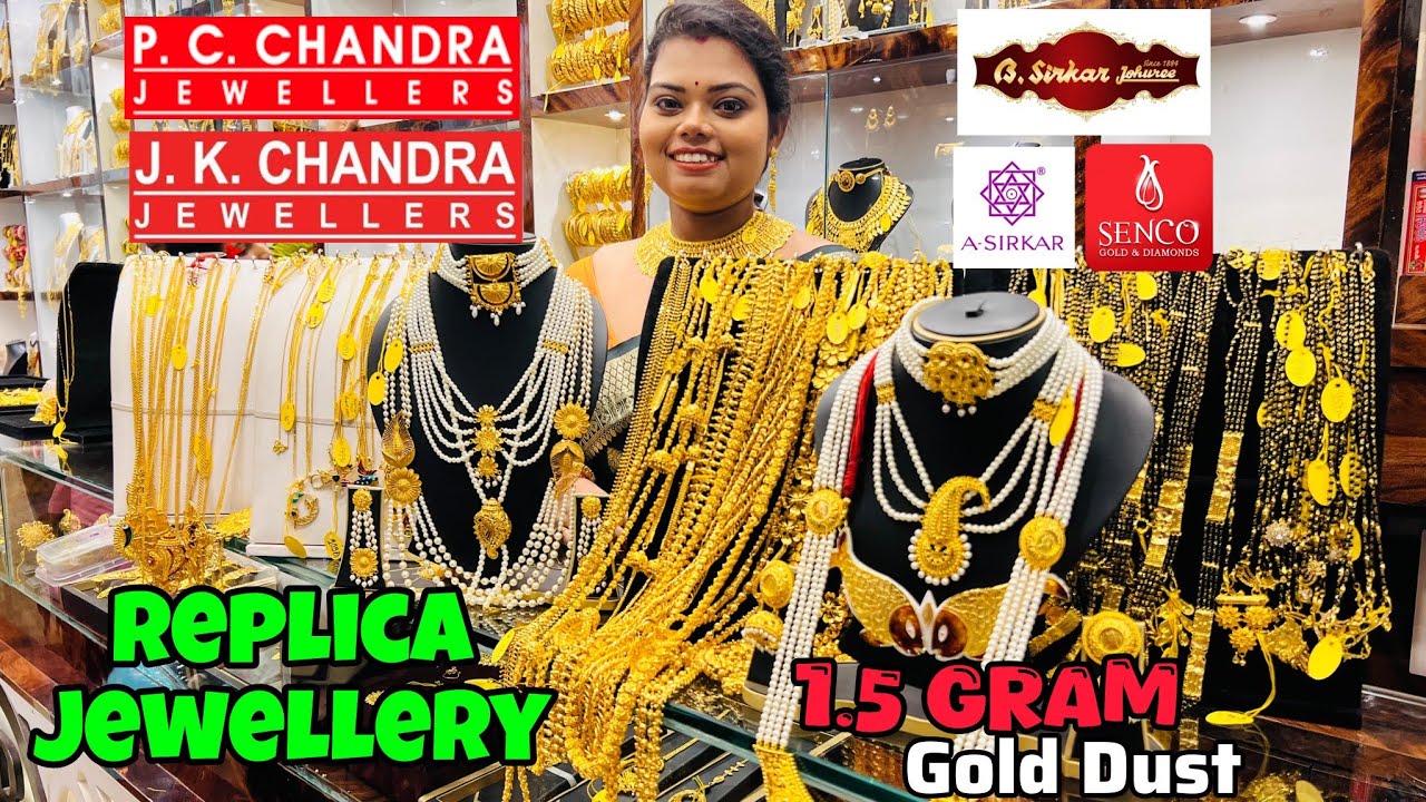 PC Chandra, Senco Gold, JK Chandra Gold Replica Jewellery with 1.5 Gram Gold Dust @TheBongDuo