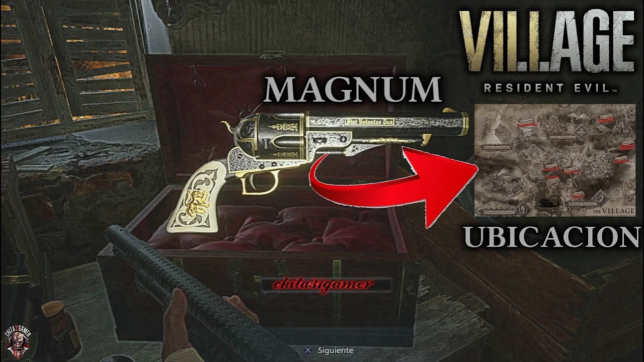 RESIDENT EVIL 8 :VILLAGE  UBICACION MAGNUM EN ESPAÑOL