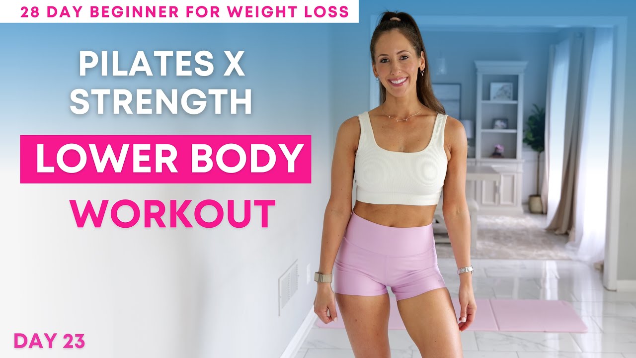 28 Day Pilates Challenge for Weight Loss | DAY 23 Lower Body No Equipment