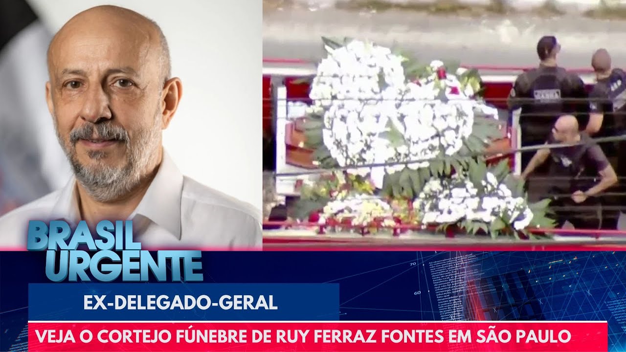 Veja cortejo fúnebre de ex-delegado-geral de SP executado na Praia Grande | Brasil Urgente