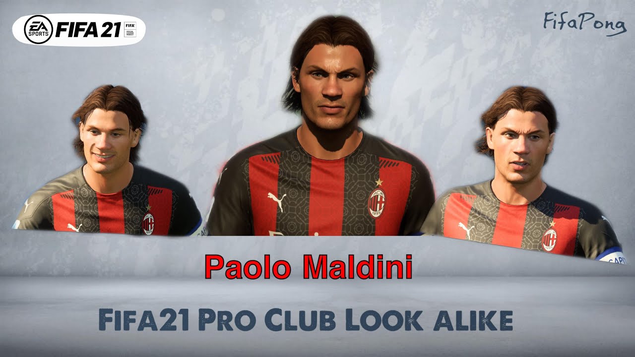 FIFA 21 faces Virtual Pro club look alike Paolo Maldini // AC Milan // Italy