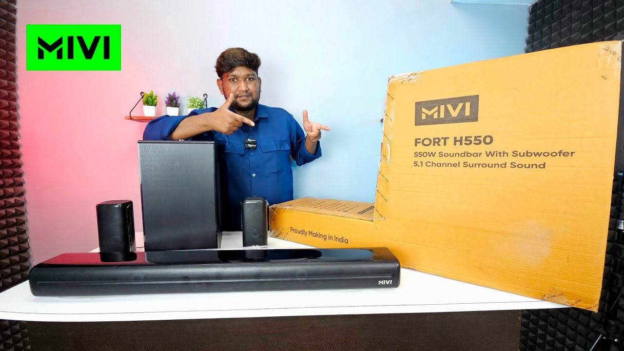Mivi Fort H550 Soundbar, 5.1 Channel HomeTheatre | Unboxing Review Sound Test | 550W | ₹9000 