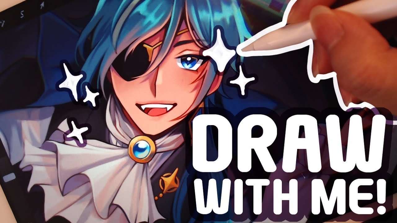 Vampire Kaeya | Draw With Me!