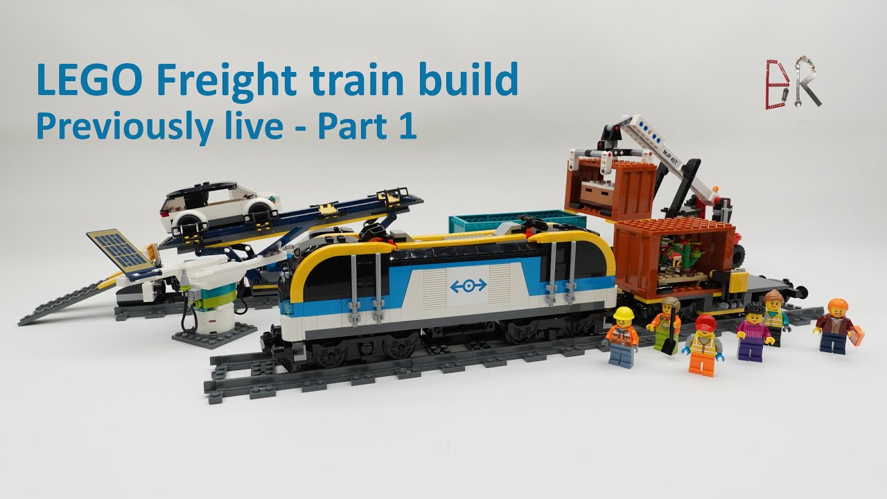 Lego Freight Train 60336: unbox and building (previous live stream part 1)