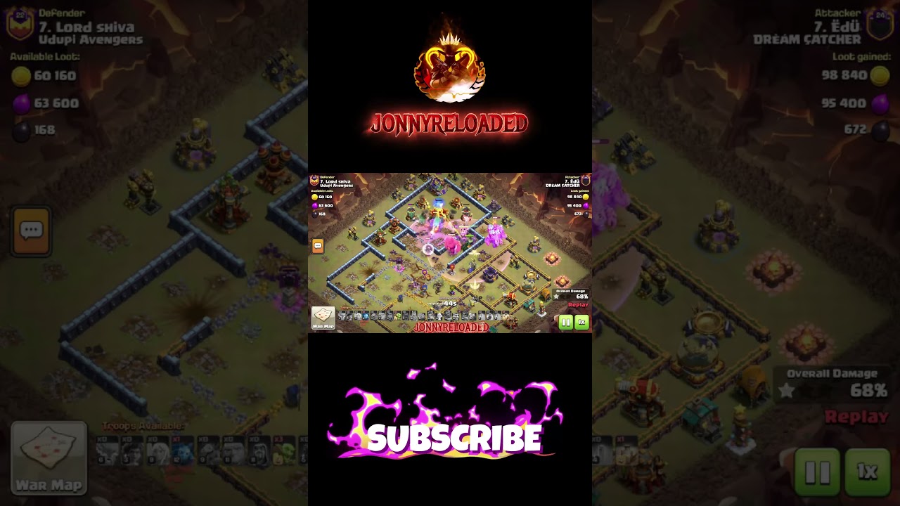 UNSTOPPABLE ROOT RIDER + SUPER YETI ATTACK Strategy! #clashofclans #shorts #reels #shortvideo #coc