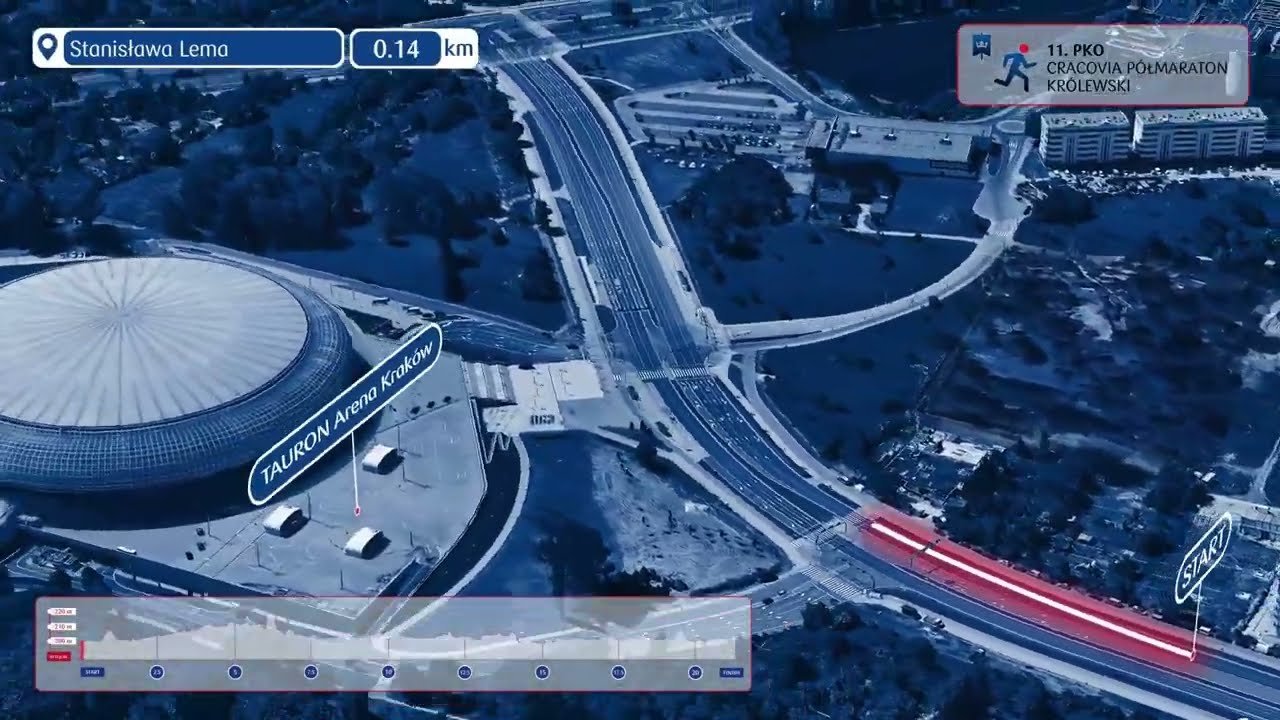 11. PKO Cracovia Półmaraton Królewski - animacja trasy