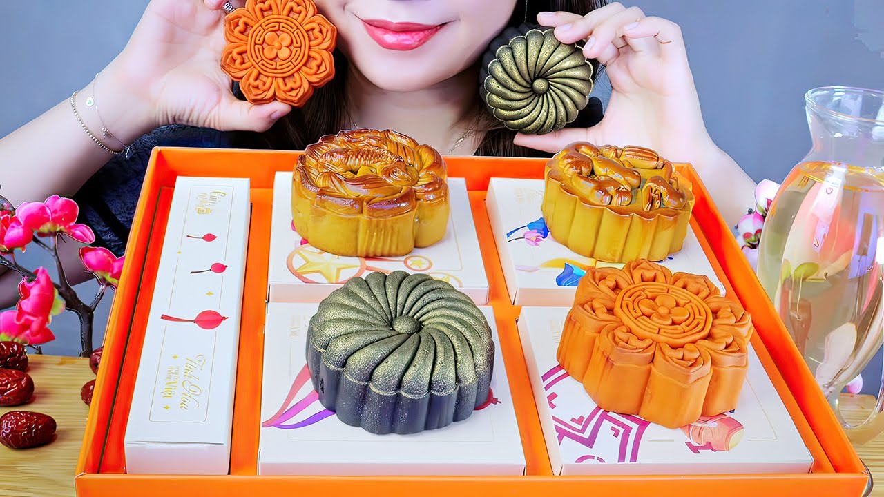 ASMR BÁNH TRUNG THU  | MOON CAKE EATING SOUNDS | LINH-ASMR