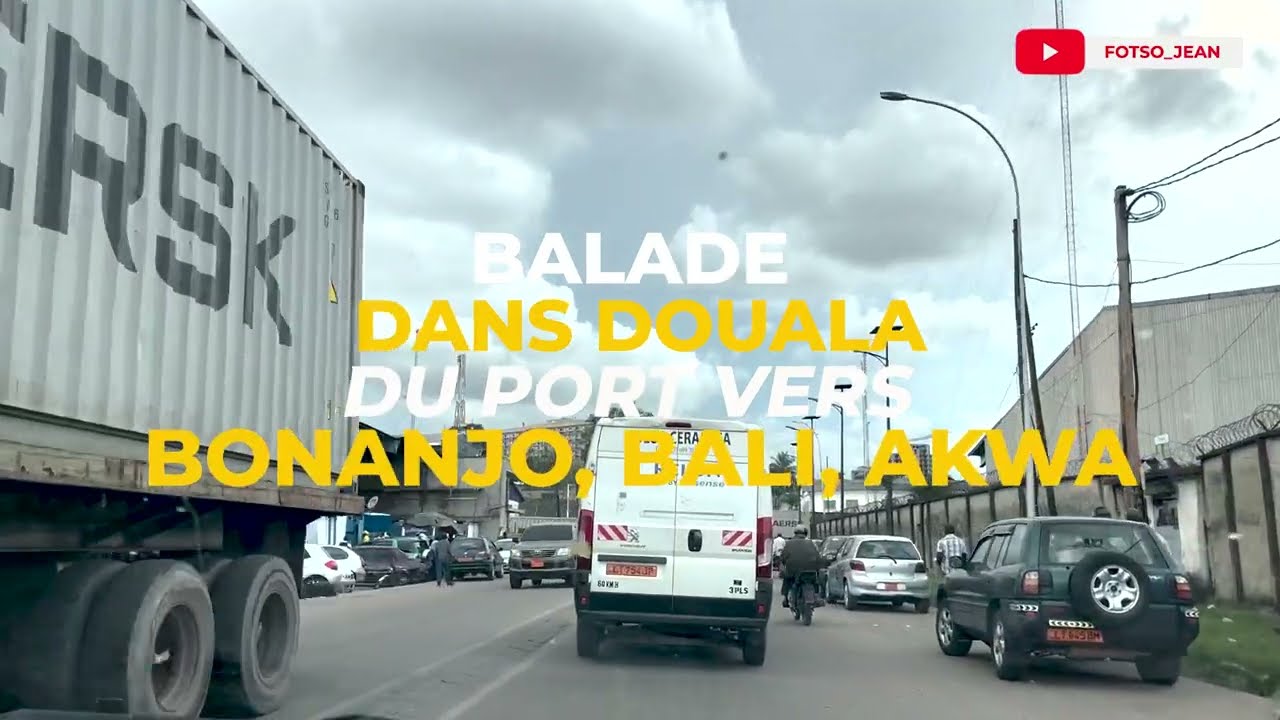 Cameroun balade dans Douala du Port vers Bonanjo, Bali, Akwa